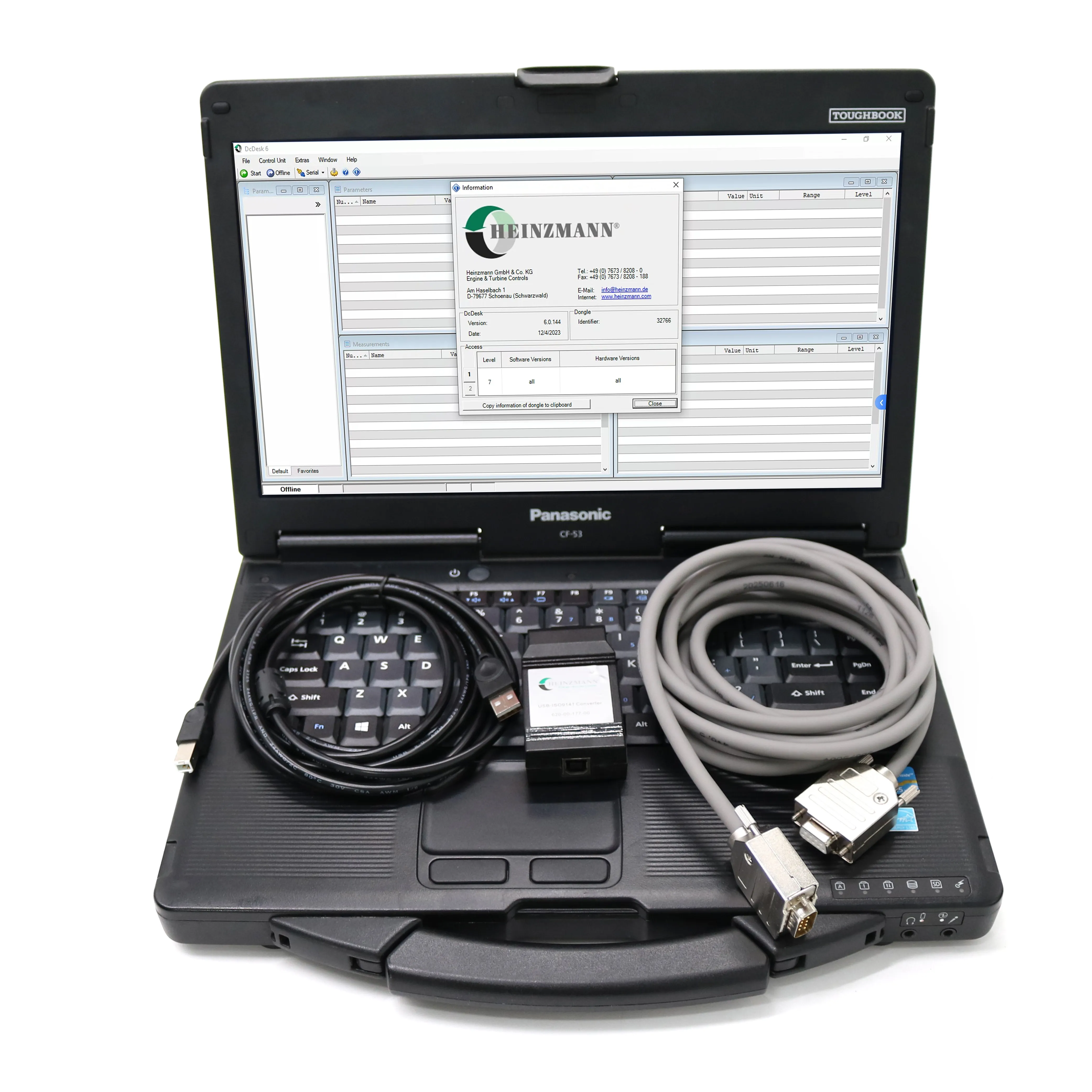 for Heinzmann Engine Turbine Controls Programming Diagnostic Tool kit DCDesk 6 Control Module Programmer Scanner (Adapter with Laptop)