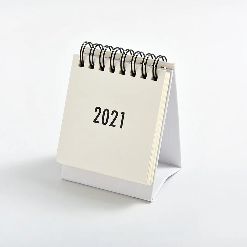 JIANWU Cute Creative 2020 2021 Style Mini Desktop Desk Calendar Personality Decoration Work Note Calendar New Year Plan Schedule