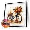 Diamond Painting -5D Full Round Drill Vintage Bicycle Bouquet