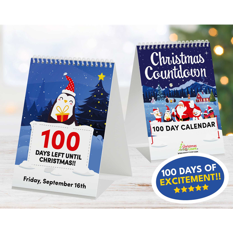 Musedesire™ 100 Day Christmas Countdown Calendar 2022