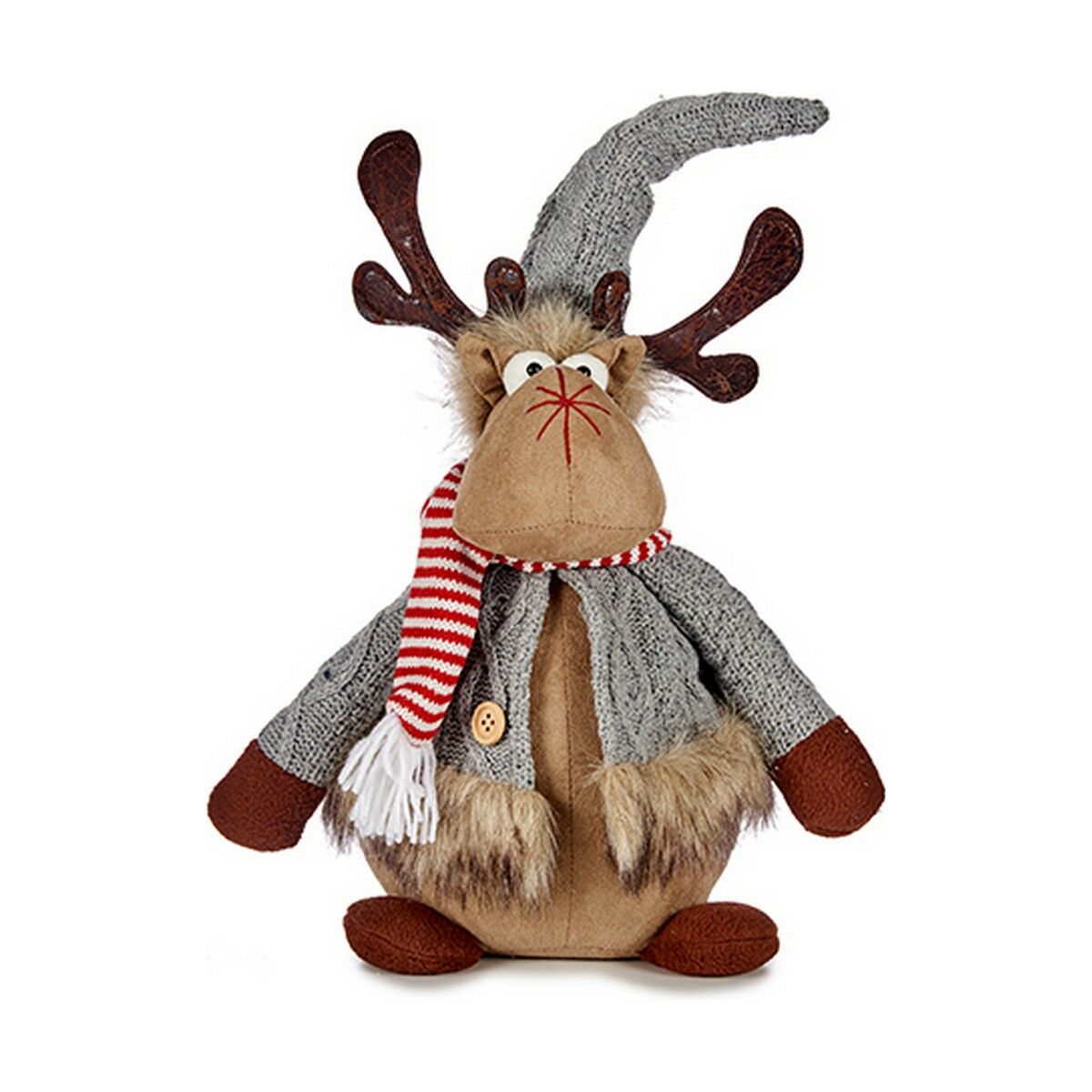 Christmas Reindeer Krist+ Brown Grey 15 x 43 x 19 cm
