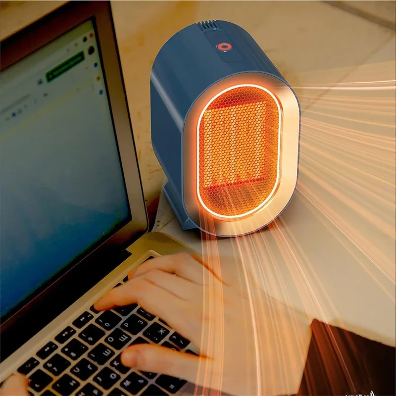 Mini portabil &icirc;ncălzitor electric de masă, ventilatoare de &icirc;ncălzire cu consum redus, &icirc;ncălzitor de birou pentru m&acirc;ini și picioare la domiciliu, iarna