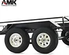 Metal Builder Kit 1/10 RC Trailer with Hitch Mount Receiver & Hauling Ropes for Crawler Cars Axial SCX10 D90 Wrangler TRX4 TRX6 Redcat GEN8