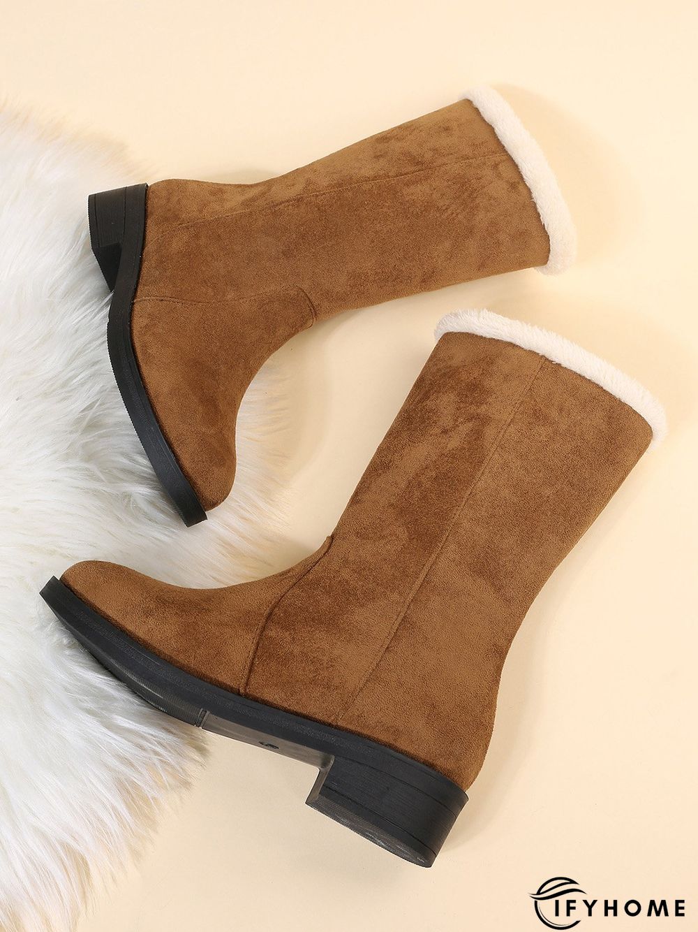 Plus Size Winter Casual Slip On Warm Lined Snow Boots | IFYHOME
