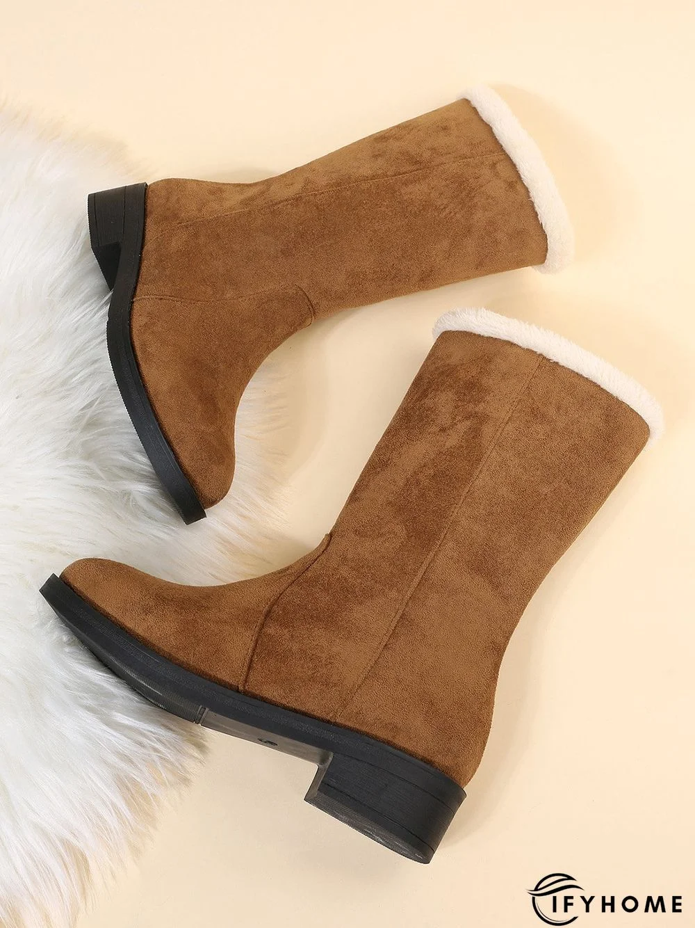 Plus Size Winter Casual Slip On Warm Lined Snow Boots | IFYHOME
