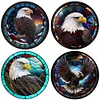 4pcs Diamond Painting -DIY Round Drill Stained Glass Animal