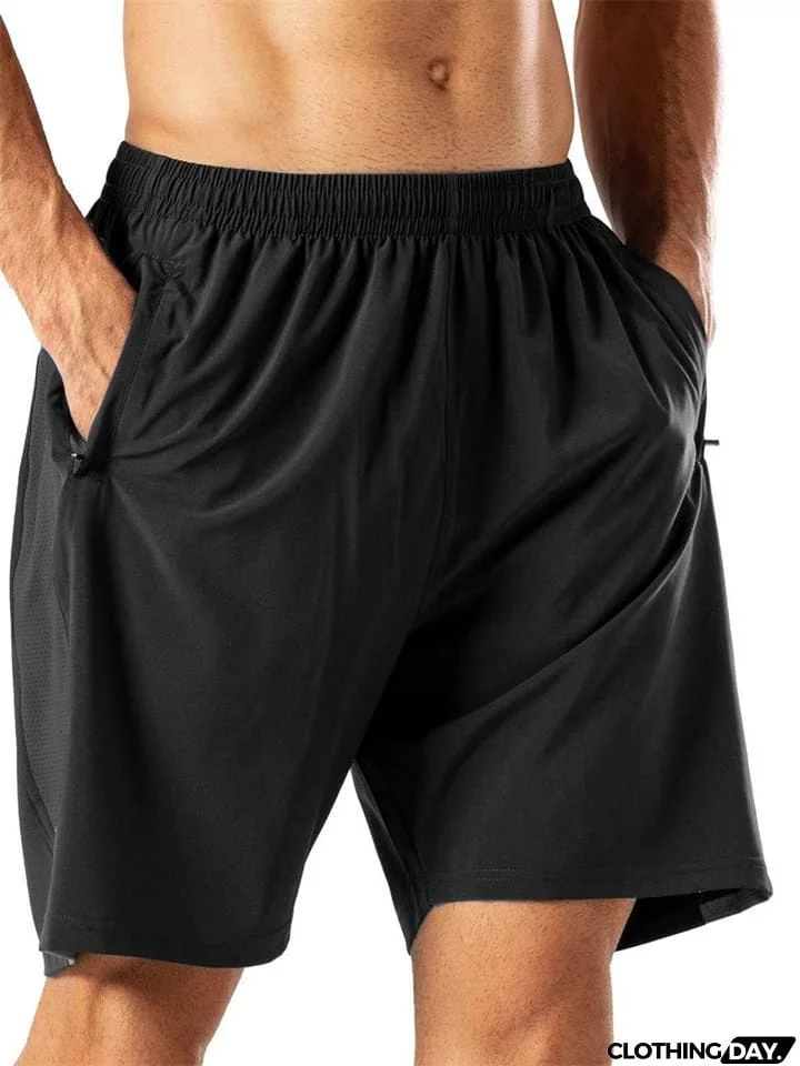 Men's Summer Casual Mid-Waist Drawstring Contrasting Shorts