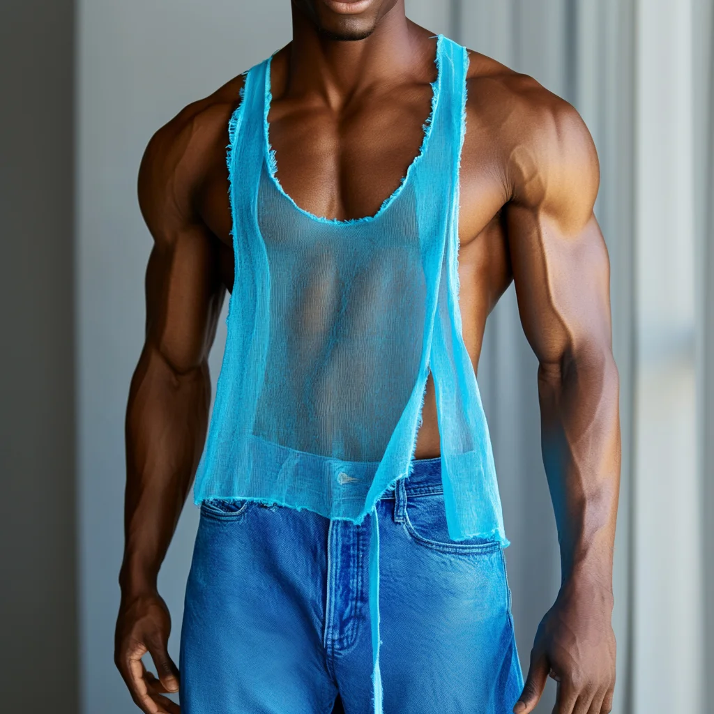 Men's Casual Super Stretch Comfortable Breathable Mesh Vest Casual Holiday Everyday Sleeveless Tops-inspireuse