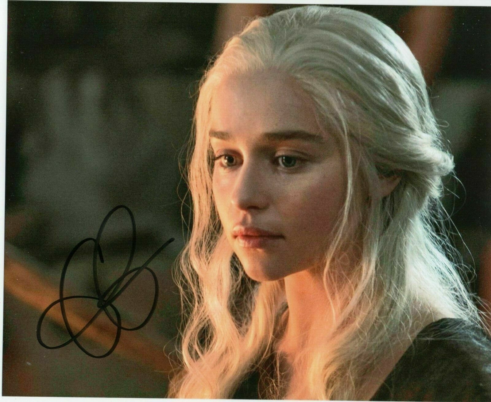 Emilia Clarke ** Autographed signed 8 x 10 Photo Poster painting