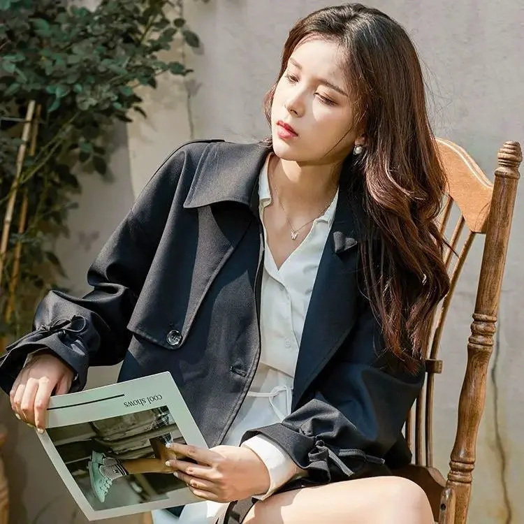 Jackets Women Autumn Design Pleated Simple Comfortable Korean Style Loose Fashion Retro Elegant All-match Office Lady Solid New