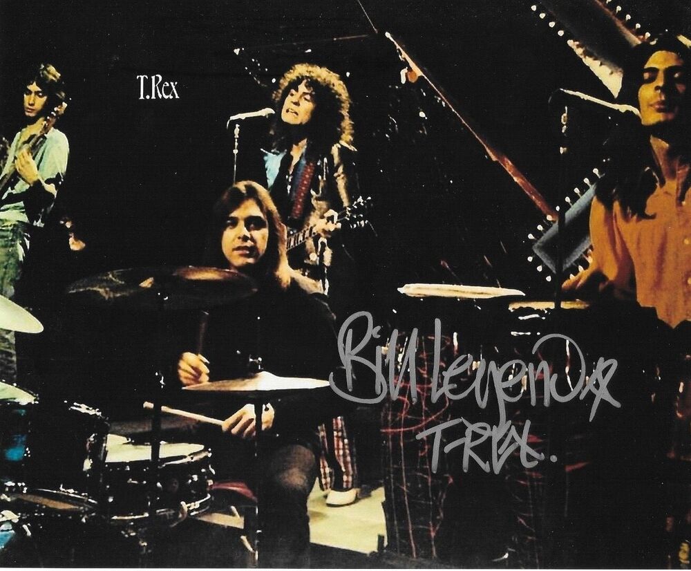 * BILL LEGEND * signed 8x10 Photo Poster painting * T-REX DRUMMER * * 6