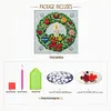 DIY Pre-Framed Xmas Wreath Button Art Canvas Kit