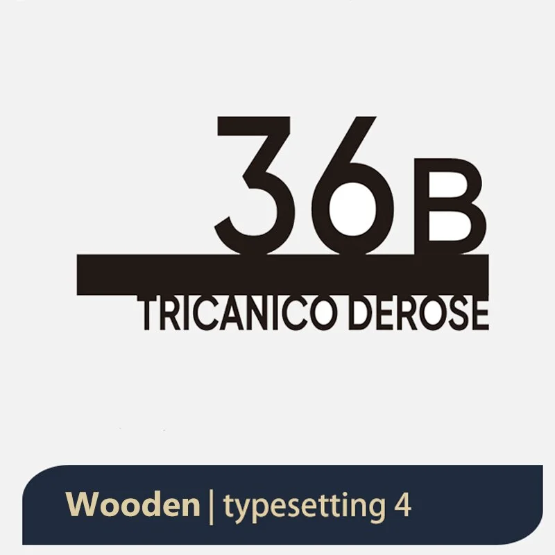 Custom Wood Doorplate Outdoor House Number Door Plates Address Plate Alphanumeric Plaque House Street Number Letter Sign