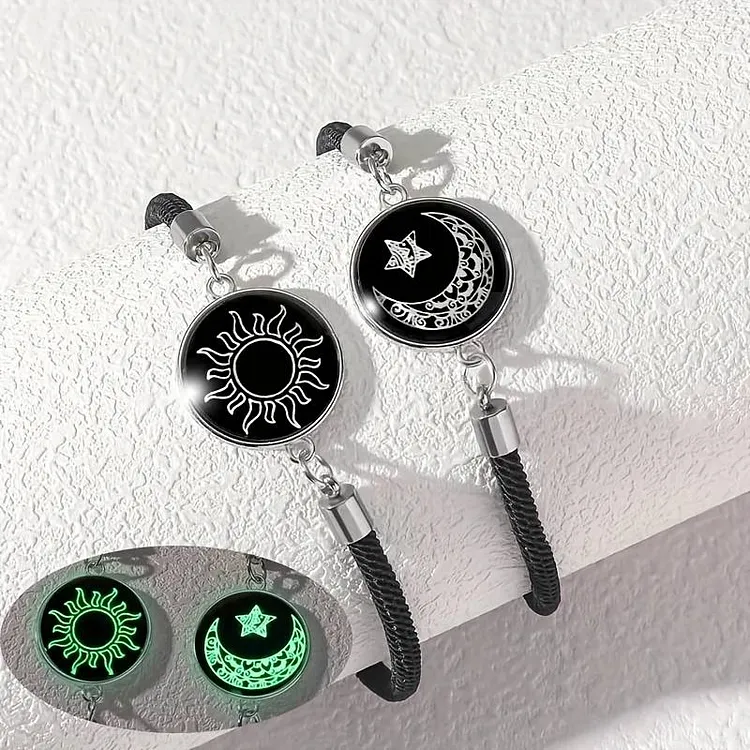 🔥 2-Pack Magnetic Sun & Moon Bracelets &ndash; Luminous Couples Jewelry for Long-Distance Love 