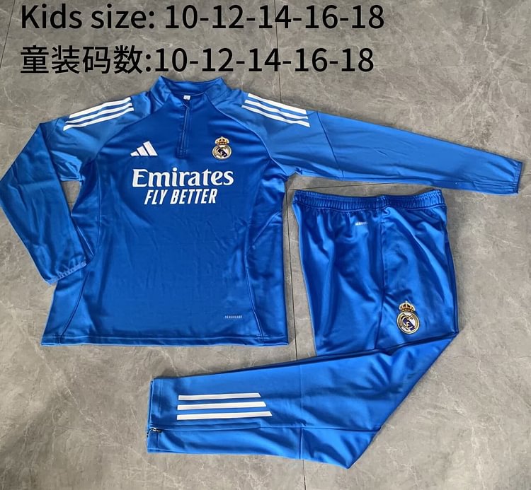 2025-26 Real Madrid Blue Jersey Set - Children's Version