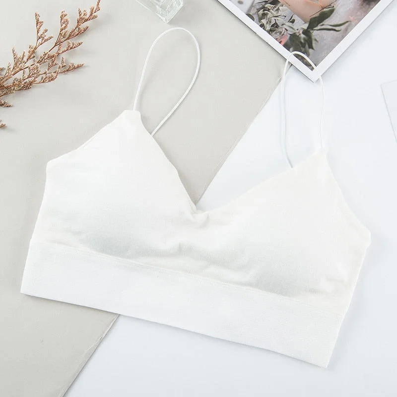 Women Backless Bra Seamless Push Up Bralette Underwear Sexy French Wire Free Brassiere Top Cotton Low Back Secret Lingerie