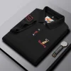 Men's Short-sleeved Business Casual Loose Fashion Embroidered Polo Shirt