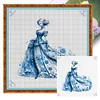 (Multi-Style) Blue And White Porcelain-11CT Stamped Cross Stitch 40*40cm/15.75*15.75in