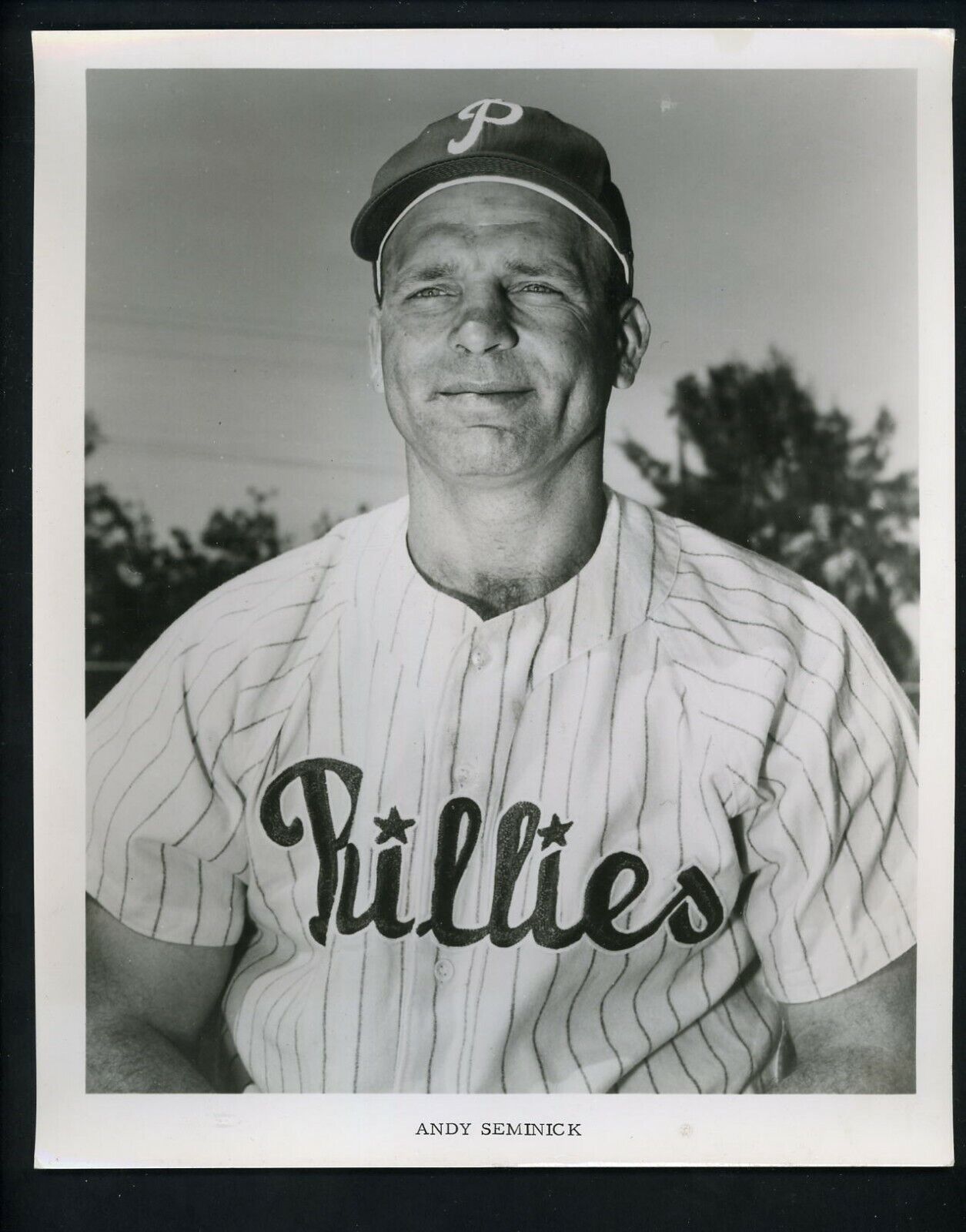 Andy Seminick Philadelphia Phillies team issued 1958 Press Photo Poster painting