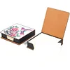 5D DIY PU Diamond Art Note Box with 160 Sheets Paper Memo Pad Holder (Flower)
