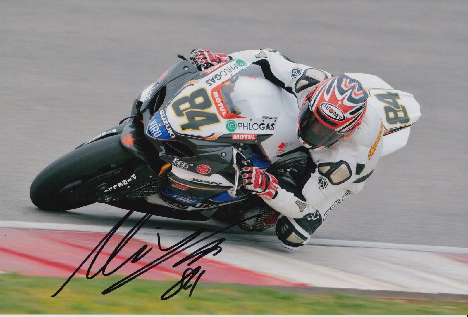 Michel Fabrizio Hand Signed 12x8 Photo Poster painting WSBK - Superbikes.