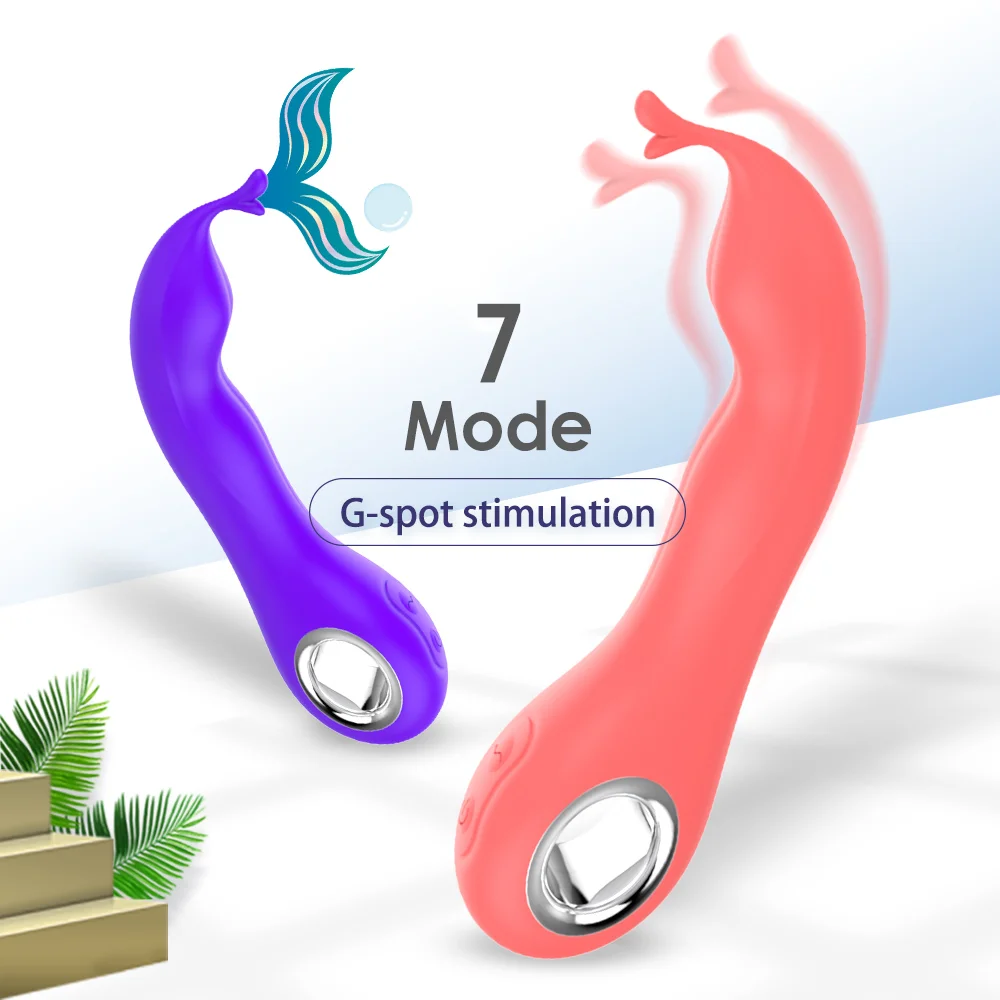 7 Modes Vibrating G Spot Vibrator Vagina Clit Masturbator - Rose Toy