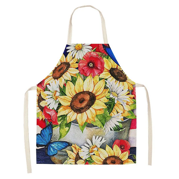 Waterproof Linen Kitchen Apron -American Independence Day