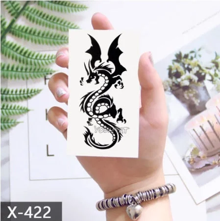 Waterproof Temporary Tattoo Sticker 10.5*6 cm Dragon Tattoo Water Transfer Fake Tattoo Flash Tattoos For Men Women #422