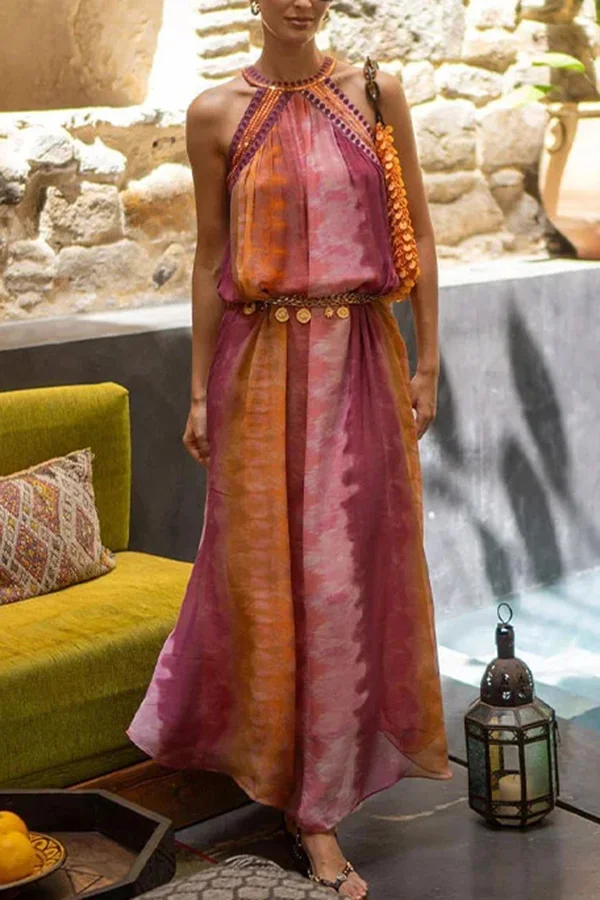 Sequin Bandhnu Off Shoulder Dress