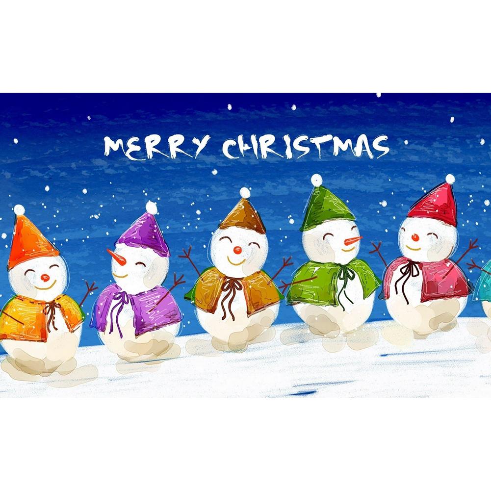 

40x30cm Round Drill Diamond Painting-Christmas Snowman, 501 Original