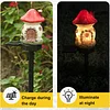 Outdoor Solar Garden Lights, Solar LED Mushroom House Lights, Waterproof Resin Garden Decorative Lighting Lights, Suitable for Landscape Camping Yard Lawn Yard Pathway Porch Backyard Decoration
