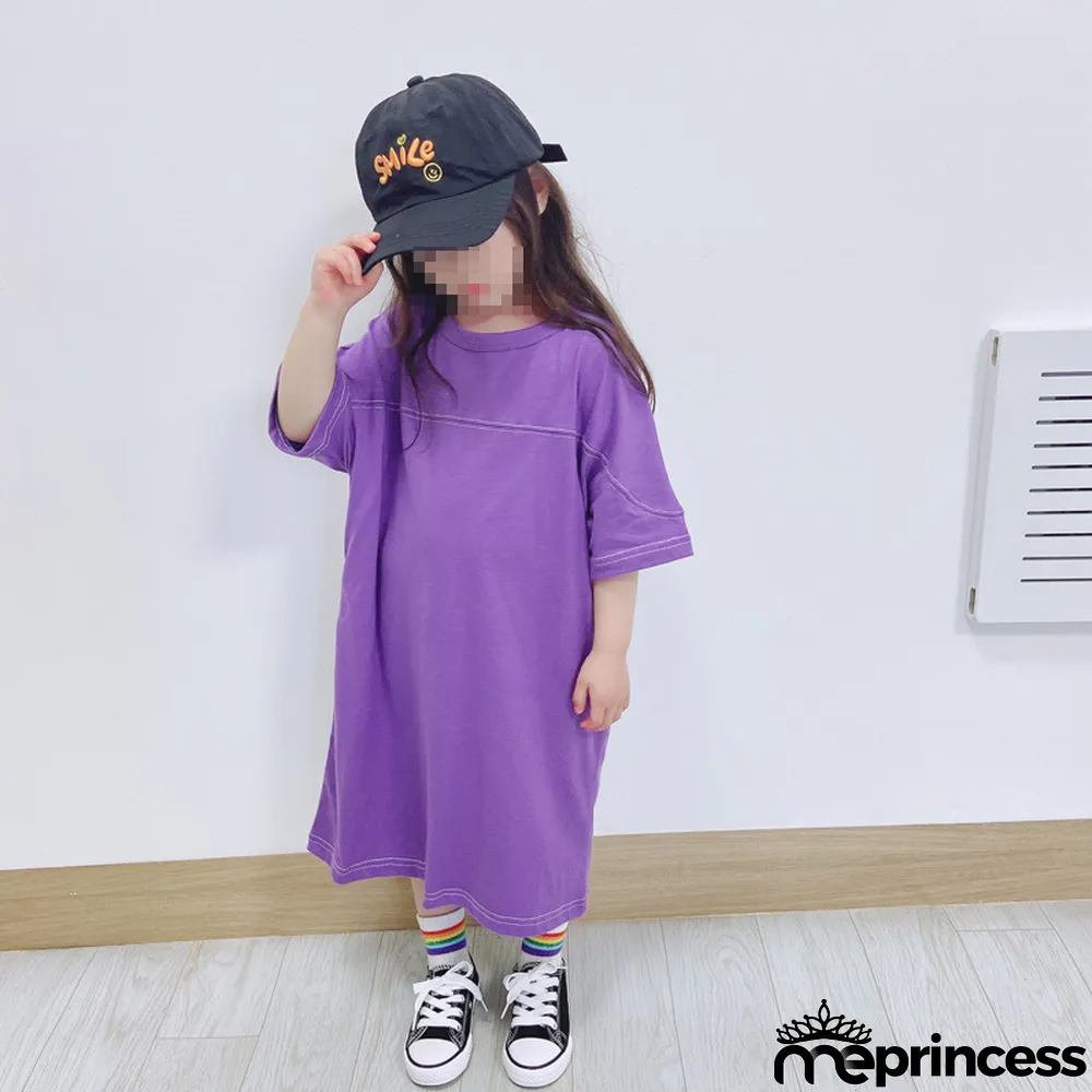 Parent-child Wear Girl Spring Summer Casual Loose Knitting Dress