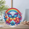 Acrylic Special Shaped Butterfly Rainbow Diamond Painting Desktop Decorations