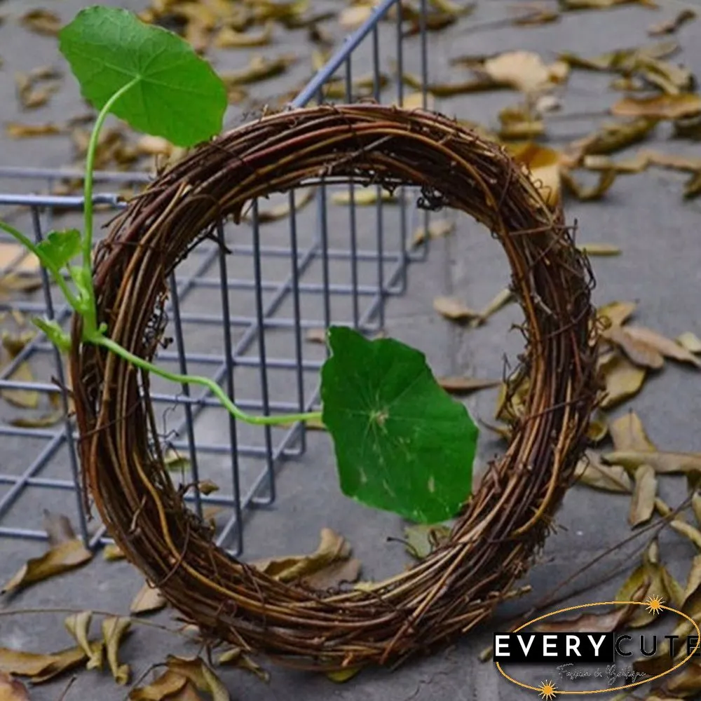 Christmas Retro Wreath Natural Dried Rattan Garland Hang 1Pcs Rural Xmas Decor