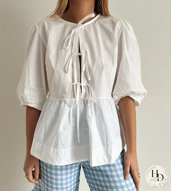 Cross-Border Spring/Summer New Women's Tops Fashion Striped Stitching Shirt Top Women's European and American Style
