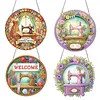 4Pcs Diamond Painting Sewing Machine Window Pendants Suncatcher Hanging Kits for Home Porch Farmhouse