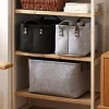 Urijk Wool Felt Storage Baskets Foldable Toy Laundry Basket Dirty Clothes Hamper Toy Holder Storage Bag Home Organizer Container