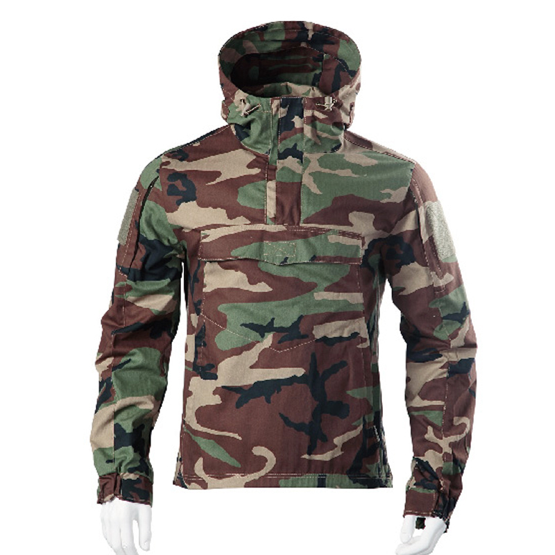 Military Outdoor Camo Hooded Waterproof Zip-Up Jacket