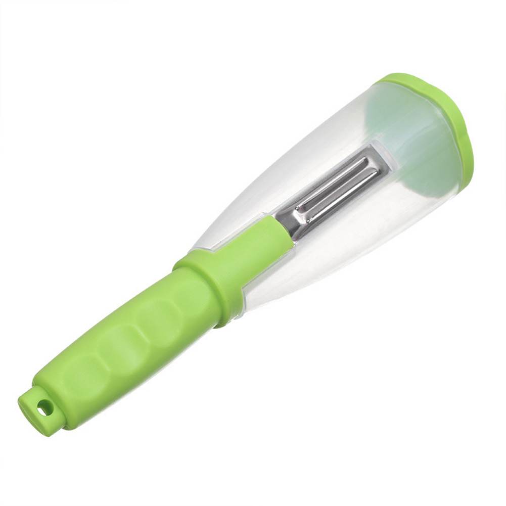 

Multifunctional Fruit Peeler with Rubbish Bin Vegetable Skin Cutter (White), Green, 501 Original