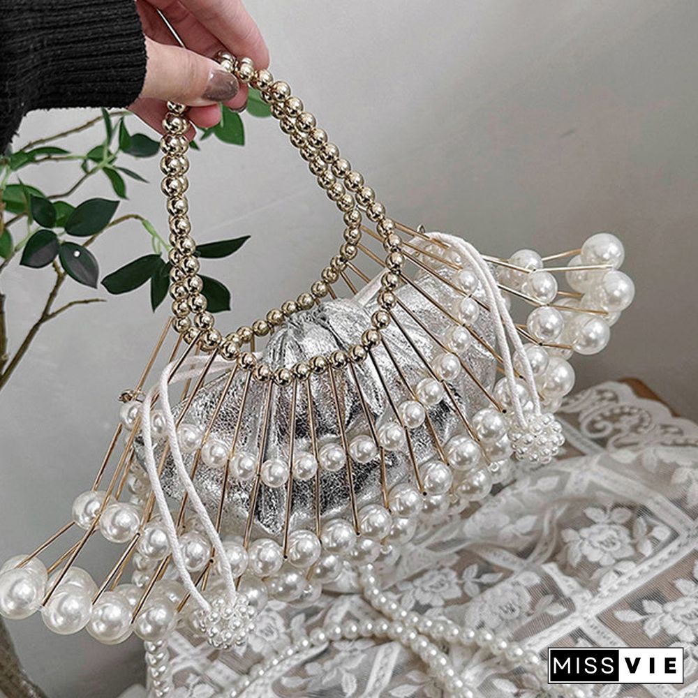 Casual Patchwork Pearl Bags