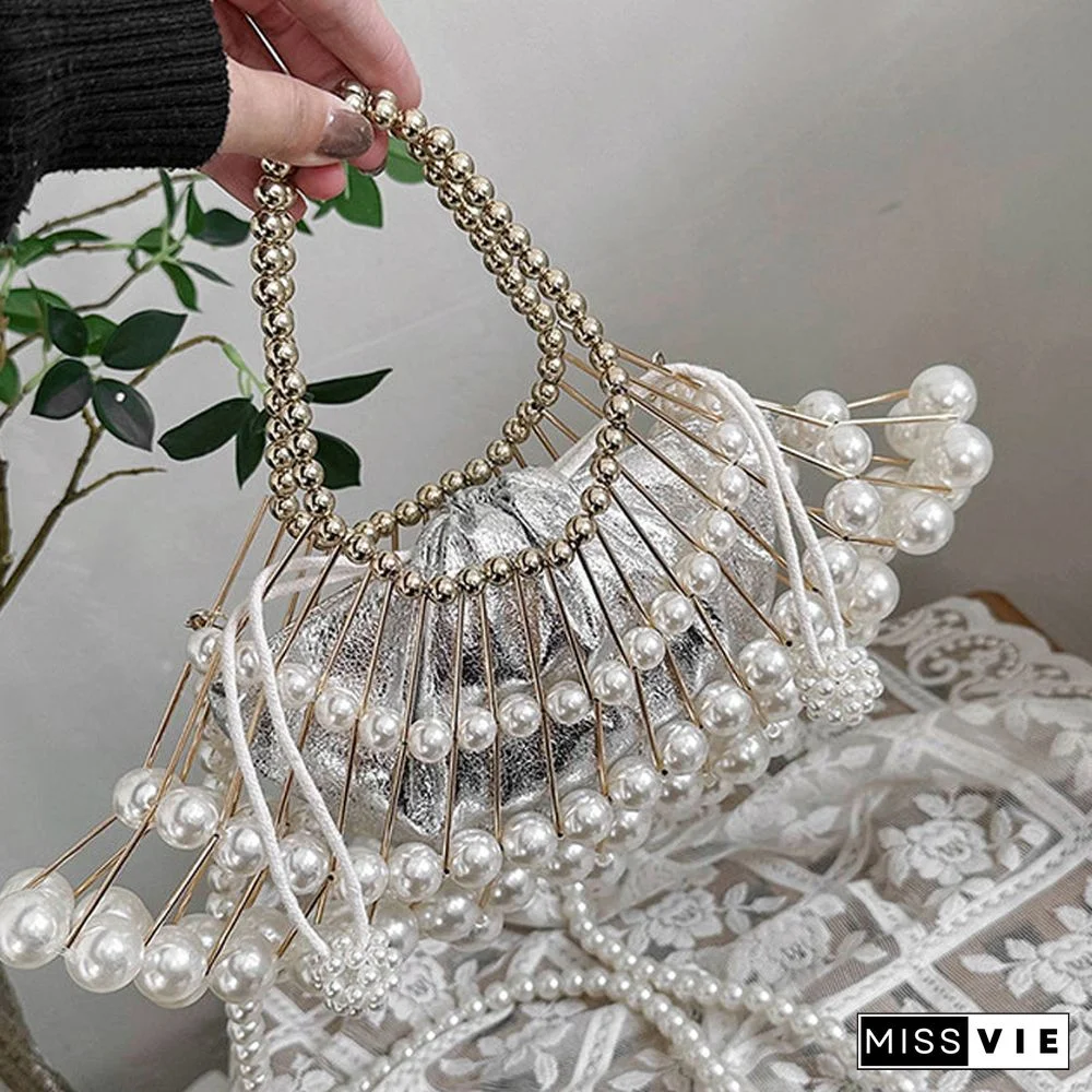 Casual Patchwork Pearl Bags