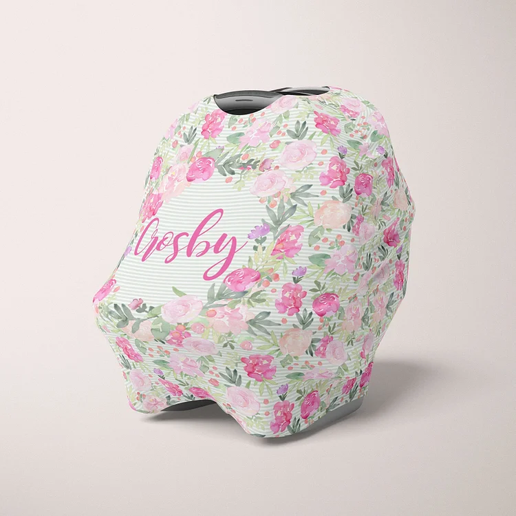 Personalized Flower Baby Car Seat Canopy| Canopyl129