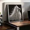 Starlit Beaded White Wolf Special Shaped 5D DIY Partial Drill Diamond Painting Kits for Adults Beginners Home Decor Diamonds Dots Gem Art Kits 11.81 X11.81inch