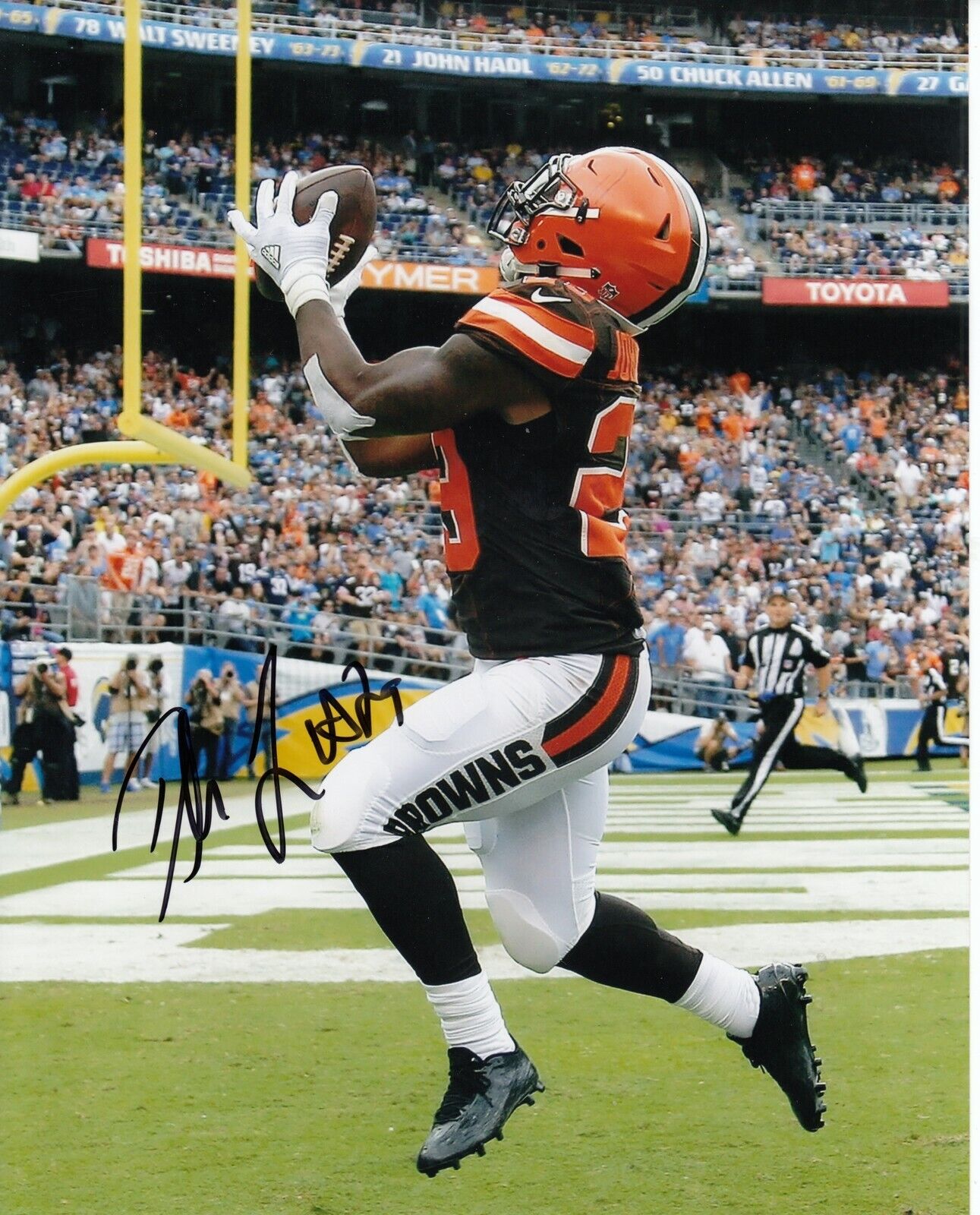 Duke Johnson #0 8x10 Signed Photo Poster painting w/ COA Cleveland Browns