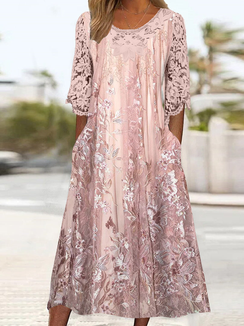 Women Long Sleeve V-neck Graphic Floral Printed Top