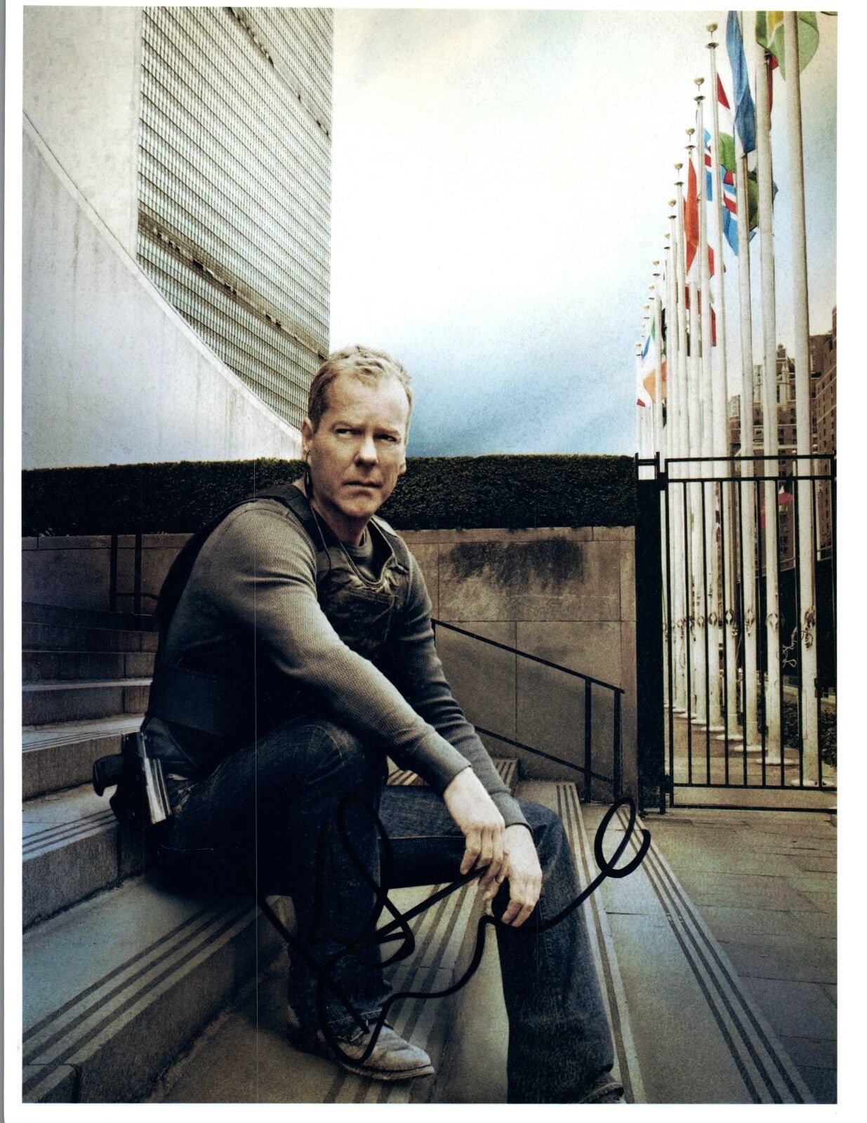 Kiefer Sutherland Signed Autographed 8x10 Photo Poster painting 24 Jack Bauer Lost Boys COA VD