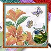 Flowering-Partial 9CT Stamped Cross Stitch Bead Embroidery 27*27cm