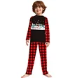 Family Christmas Home Plaid Letter Printed Parent-child Fashion Pajamas