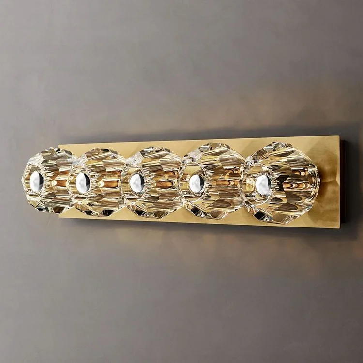 Kristal Clear Glass Linear Grand Wall Sconce