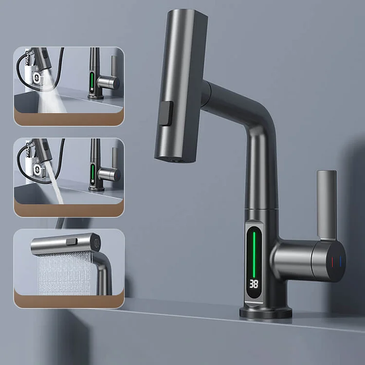 Pulling Lifting Digital Display Faucet